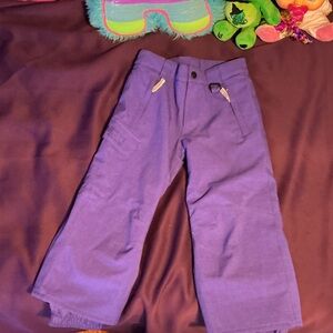 Kids Purple Snow Pants